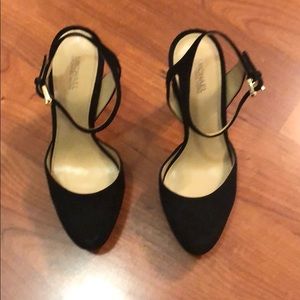 Michael Kors Suede Closed Toe Heals